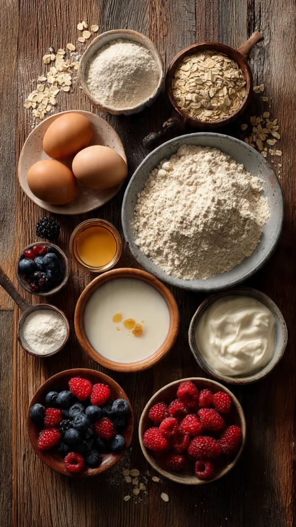 Step-by-step cooking process for making Cinnamon Roll Pancakes in six stages