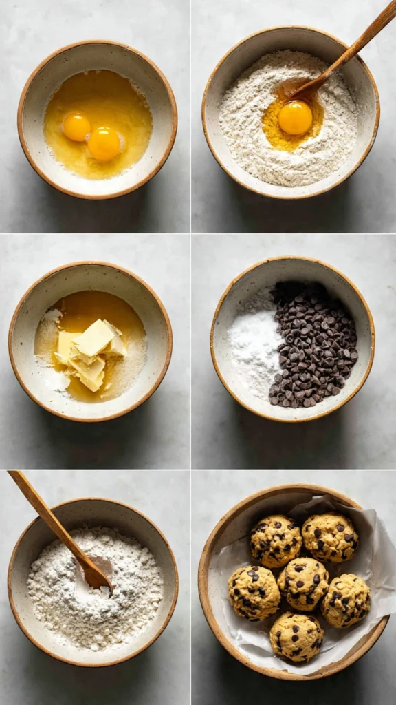 gluten-free chocolate chip cookie preparation steps