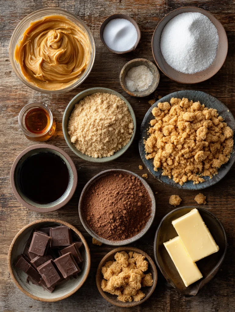 Ingredients for making classic Peanut Butter Balls