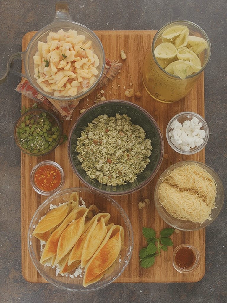 Pumpkin Feta Stuffed Shells ingredients- Pumpkin and Feta Stuffed Pasta Shells