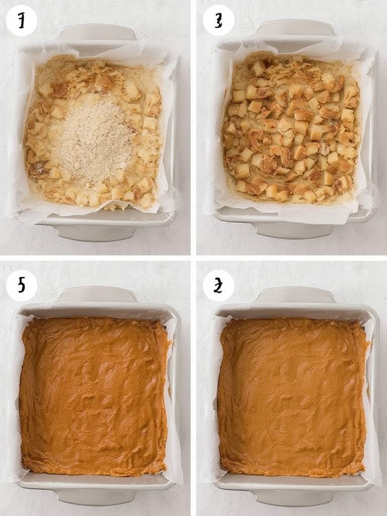 Pumpkin Pie Bars steps 1- Classic Pumpkin Pie Bars
