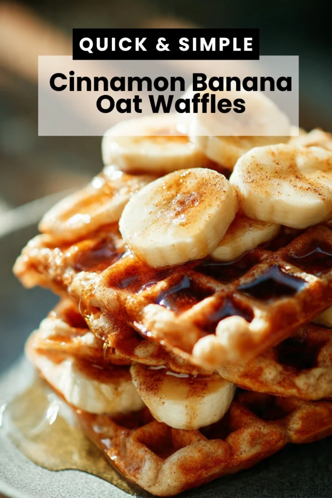 Cinnamon Banana Oat Waffles