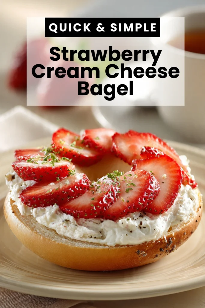 Strawberry Cream Cheese Bagel