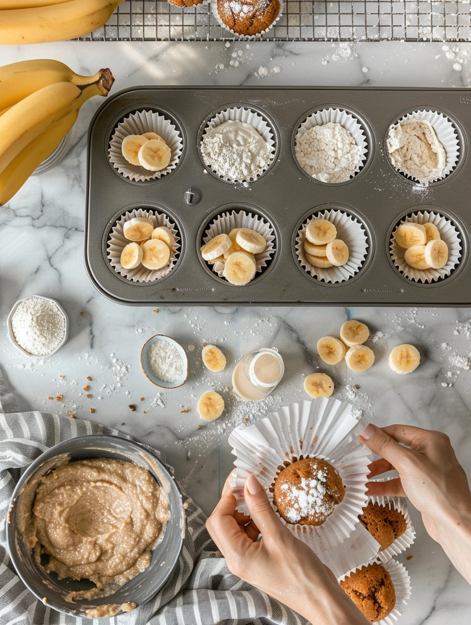 Banana Bread Muffins steps