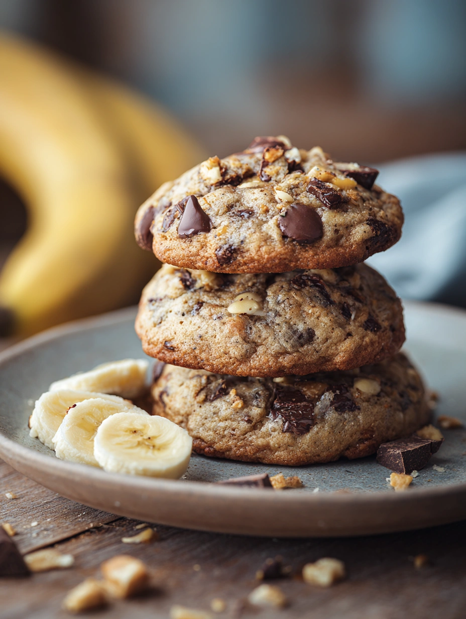 Banana Chocolate Chip Cookies