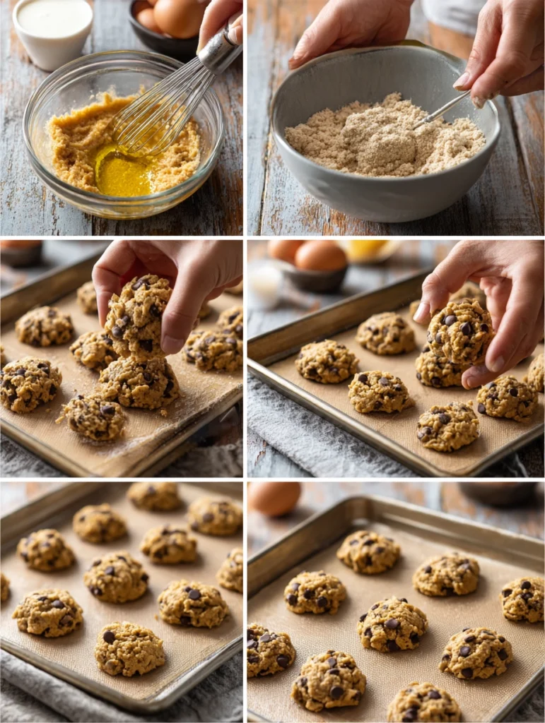 Healthy Chocolate Chip Cookies steps
